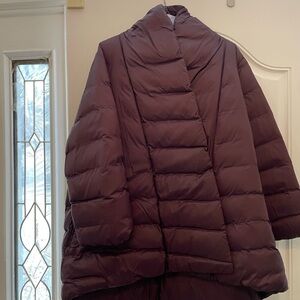 Eileen Fisher Deep Plum Puffer Jacket
